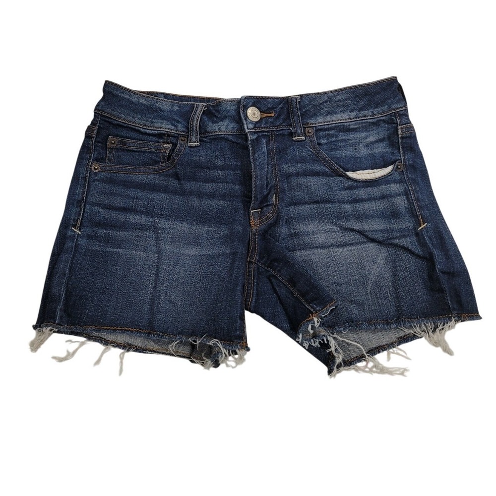 American Eagle Shorts SZ 6‎  Super Stretch Raw Hem Baechy Coastal